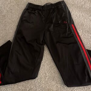 OT Sport Black Track Pants with Red Stripes 🏀🏈⚾️